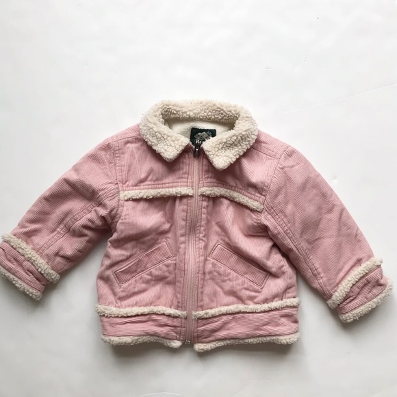 Roots Other - Roots pink corduroy sherpa collar jacket  EUC L(12-18 months)